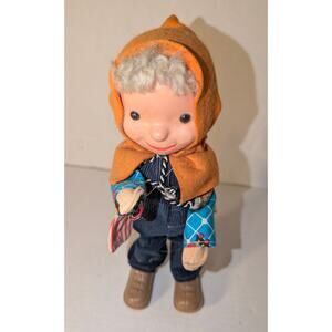 Vintage 10" Wind Up Sandman Doll W. Germany Works Rare